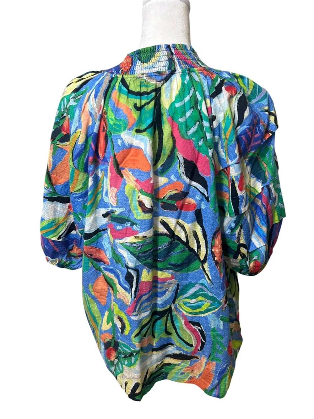 🌴 NIC+ZOE Tropical Abstract Print Blouse – Size Large